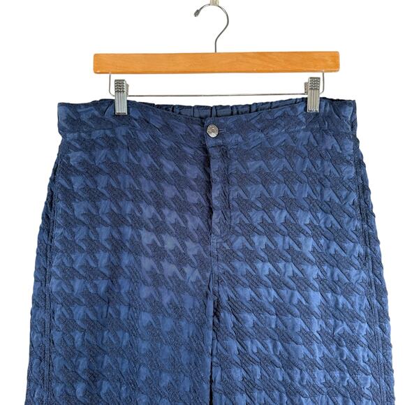 Biya by Johnny Was Embroidered Wide Leg Pants | Navy Blue Boho Artsy | Large - Picture 4 of 9